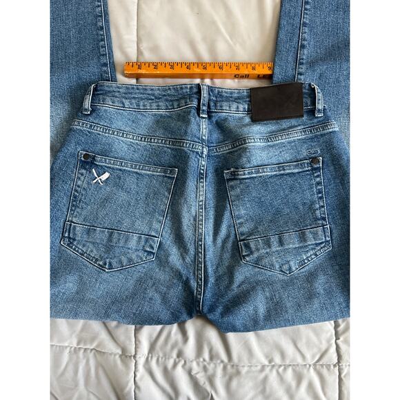 Distorted people cotton blend blue straight leg denim jeans made in Germany - Picture 6 of 6